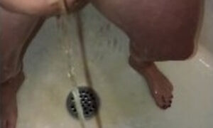 Golden Showering Her Dirty Pussy With A Warm Stream Of My Piss