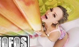 Skinny Blond Stunner Emma Hix Gets Crammed With Brad's Good-Sized Spear In Her Inflatable Apartment