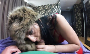 Milfycalla- Face Fuck,cum Play and Masturbation While Wearing a Fur Coat and Long Red Boots Ep 211