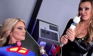 Superwoman and Batwoman are using all sorts of fuckfest playthings so they can ejaculation together