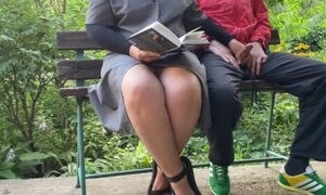 My mother in law ignores me and makes me cum by reading a book and jerking my dick in the park