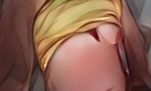 Sexy Animated elf anime blonde milf pleasuring herself & cumming hard