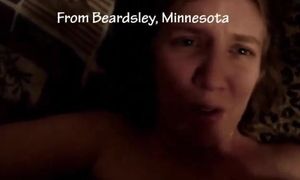 Beardsley Mn mega-bitch takes jism