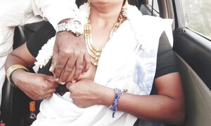 Indian Bhabi Car Sex. Beautiful Saree Housewife Try to Fucking with Stepson Car Drive.telugu Dirty Talks.